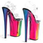 9-Inch Colorful Electroplate Platform Sandals
