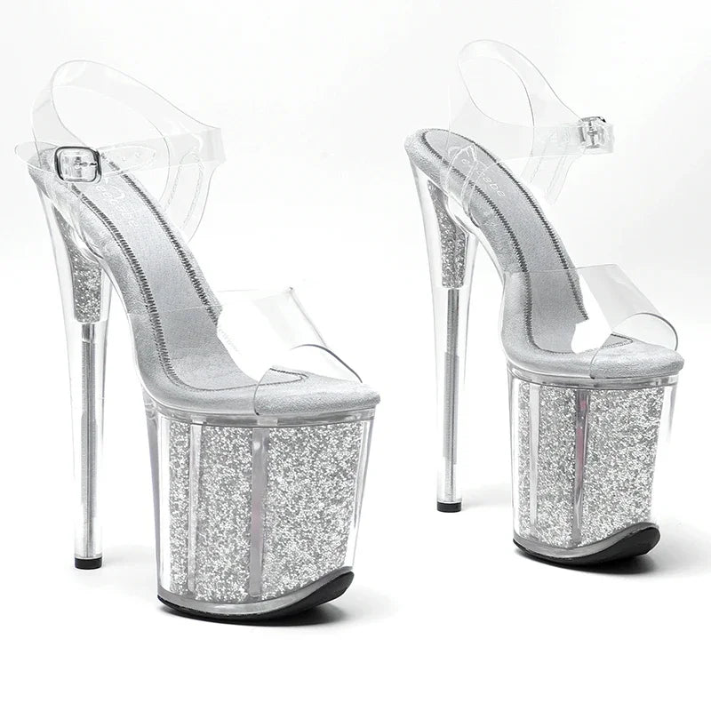 20CM Platform Pole Dance Heels - 8 Inch High Heel Performance Sandals