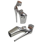 23CM Platform Pole Dance Sandals - Ultra High Heel Open Toe Performance Heels