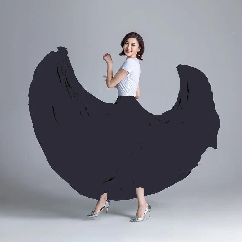 720° Full-Circle Chiffon Dance Skirt | Ballet & Latin | 5 Colours