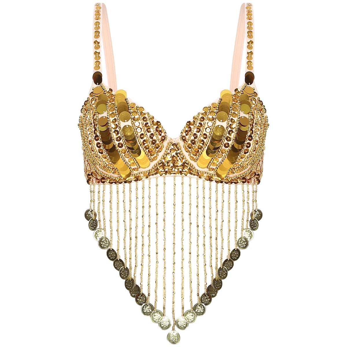 Sequin & Beaded Tassel Bra | Belly Dance & Festival Top | 7 Colours