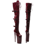 10-Inch Patent Thigh-High Boots