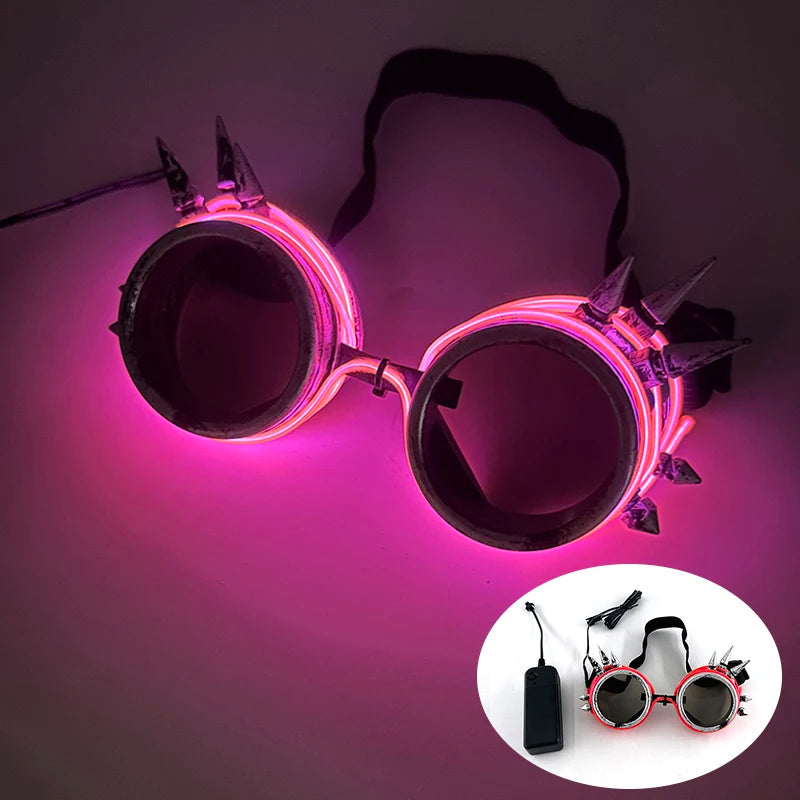 EL Wire Glow Glasses | LED Neon Goggles | 22 Colors