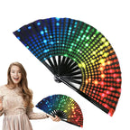 Rainbow Folding Hand Fan | Dance & Performance