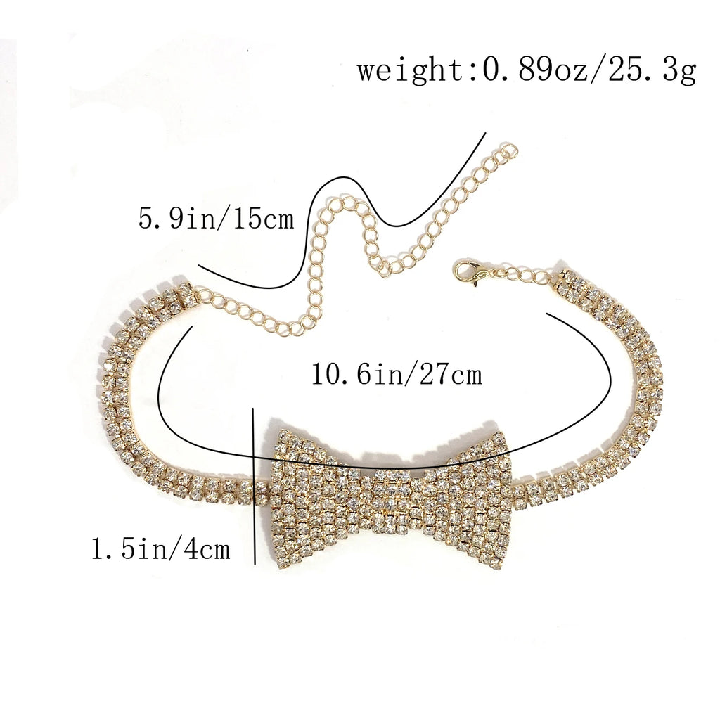 Rhinestone Choker | Bow Tie