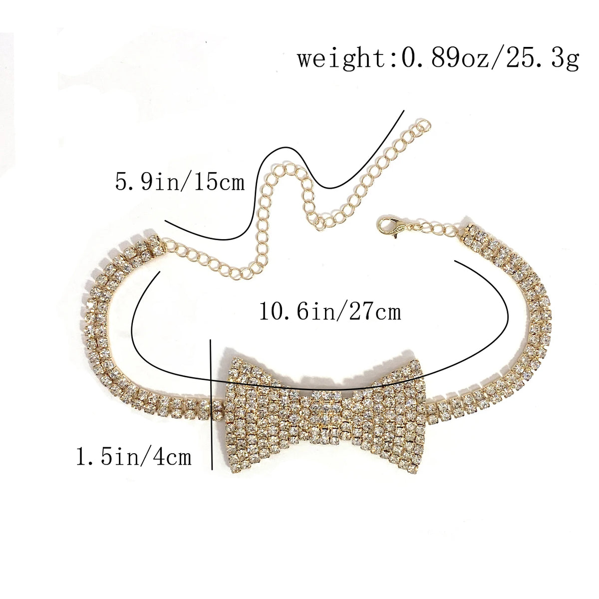 Rhinestone Choker | Bow Tie