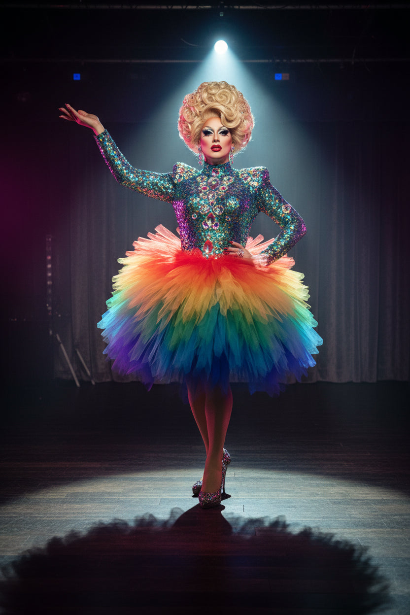 Rainbow Tulle Skirt | Pride & Drag