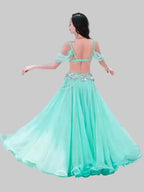 Egyptian Belly Dance Bra & Skirt Set - Beaded Competition Costume