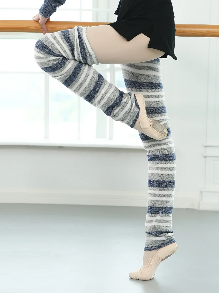 Leg Warmers | Striped Knit | Ballet