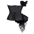 Gothic Jacquard Overbust Corset | Sweetheart | Ruffle & Lace