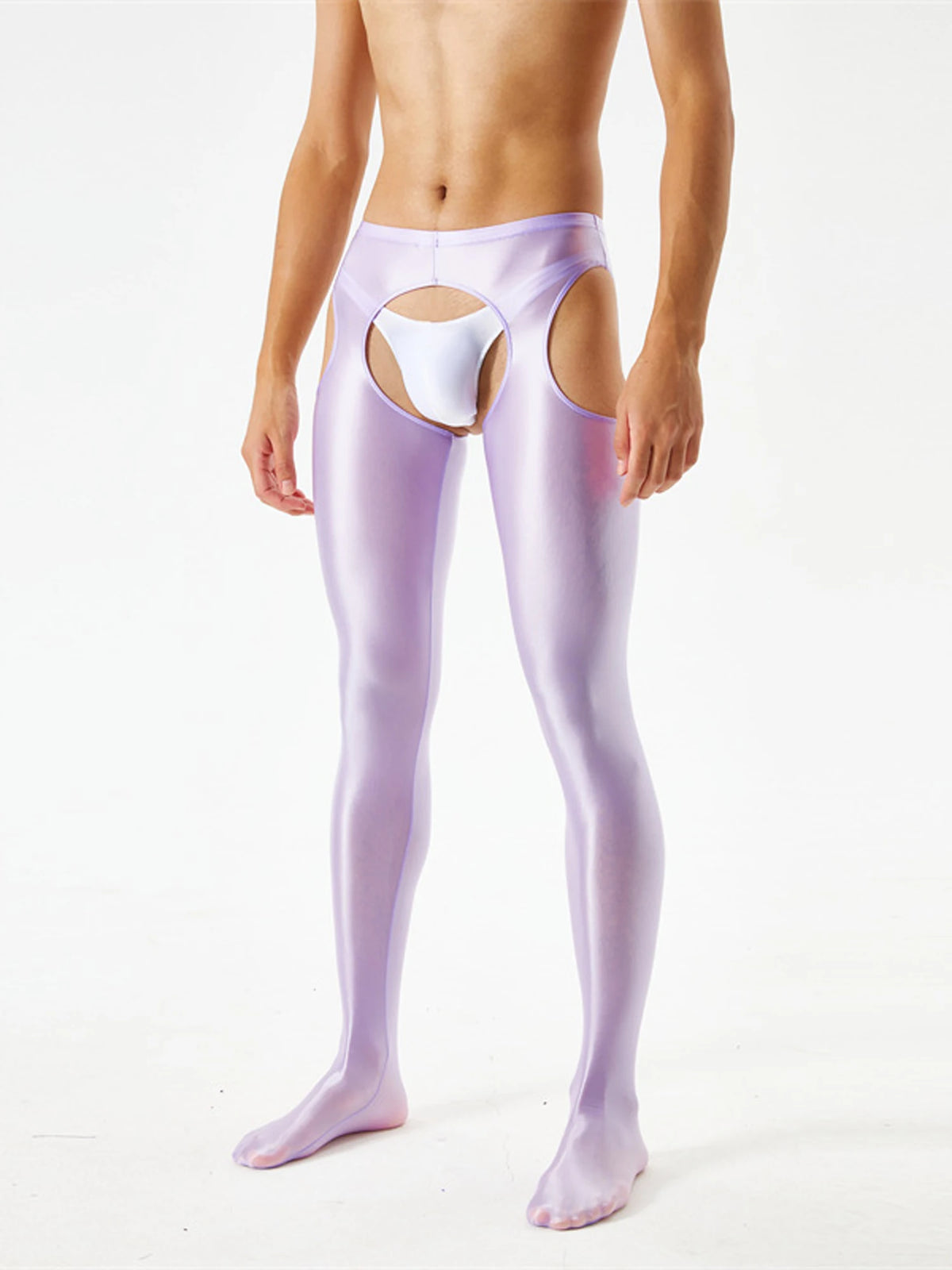 Men's Glossy Dance Tights | Footed | Stretch Fit