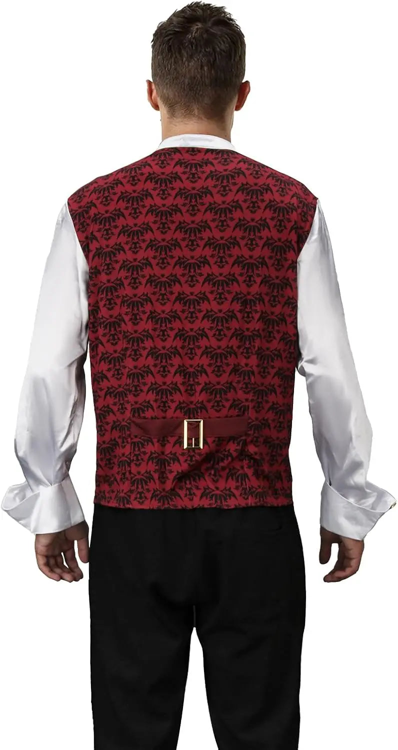 Men's Vampire Costume | Gothic Vest Shirt & Cape