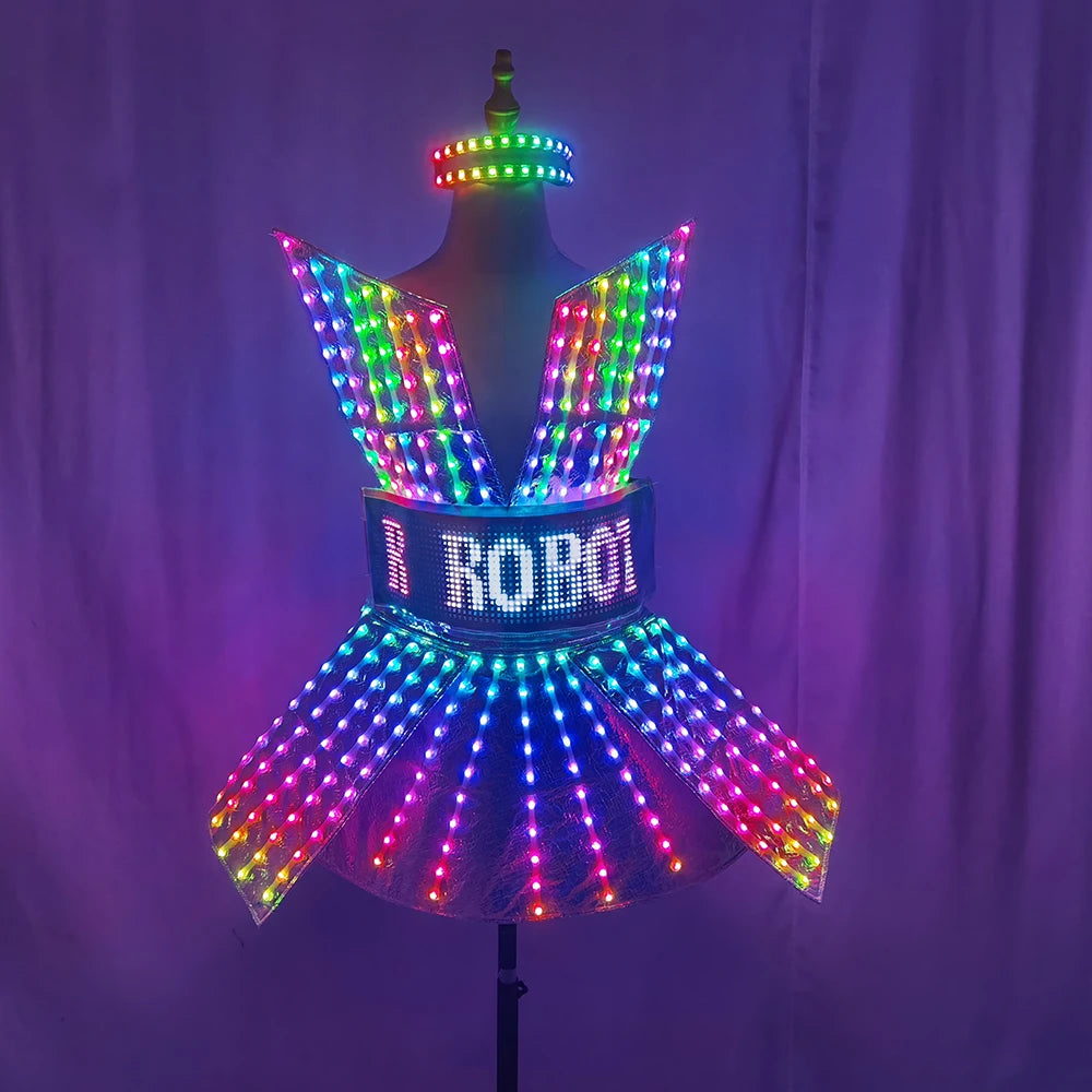 LED Pixel Robot Gogo Dress | Programmable Light Costume