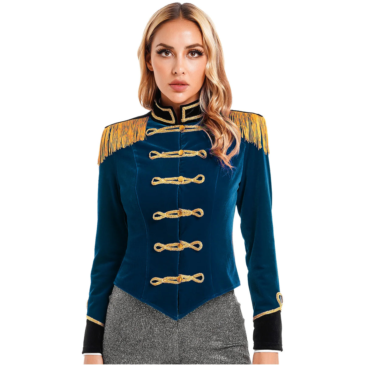 Ringmaster Velvet Jacket | Gold Braid | Circus Costume