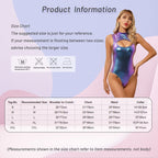 Holographic 2-Piece Set | Cutout Bodysuit + Pleated Skirt