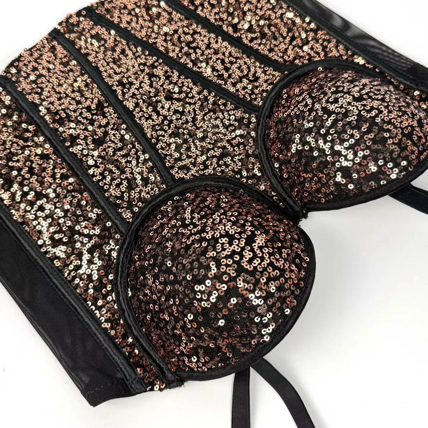 Sequin Bustier | Bling Corset Top | Stage & Party