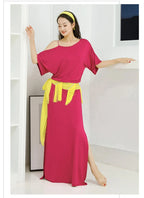 Saidi Baladi Dress | Silk 4-Piece Set with Belt & Headpiece