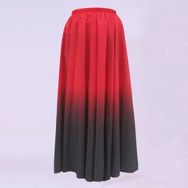 Flamenco Dance Skirt | Gradient Satin | 180–720 Degree | 9 Colors