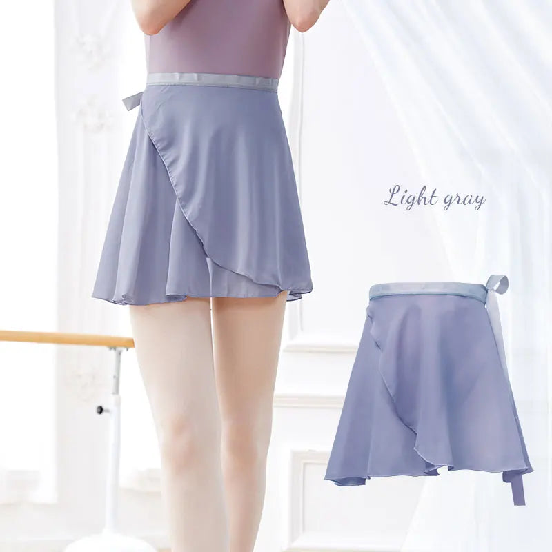 Chiffon Tie-Up Ballet Wrap Skirt | 18 Colors | S–XL