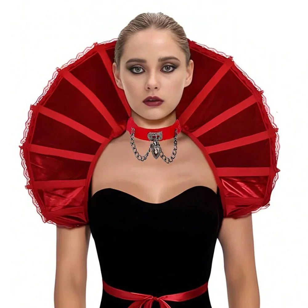 Vampire Collar Cape | Bat-Wing | Red, Black & Red Black