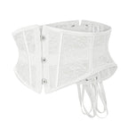 Floral Lace Underbust Corset | Waist Cincher | Back Lace-Up