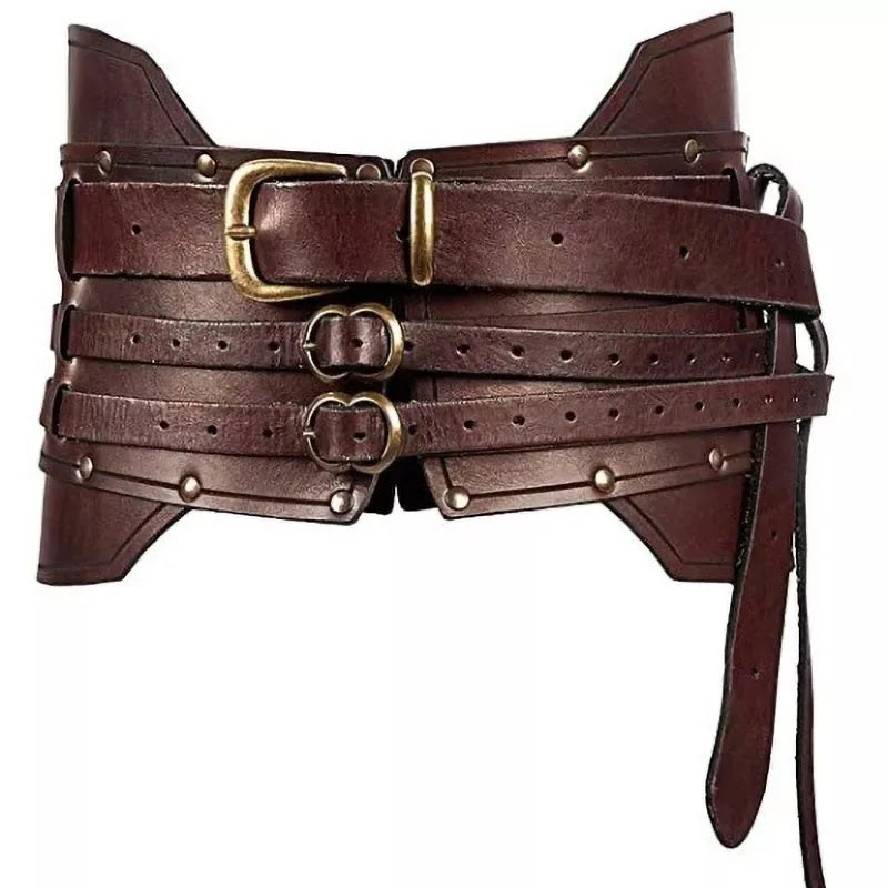 Costume Waist Belt | Triple-Buckle Armor Look