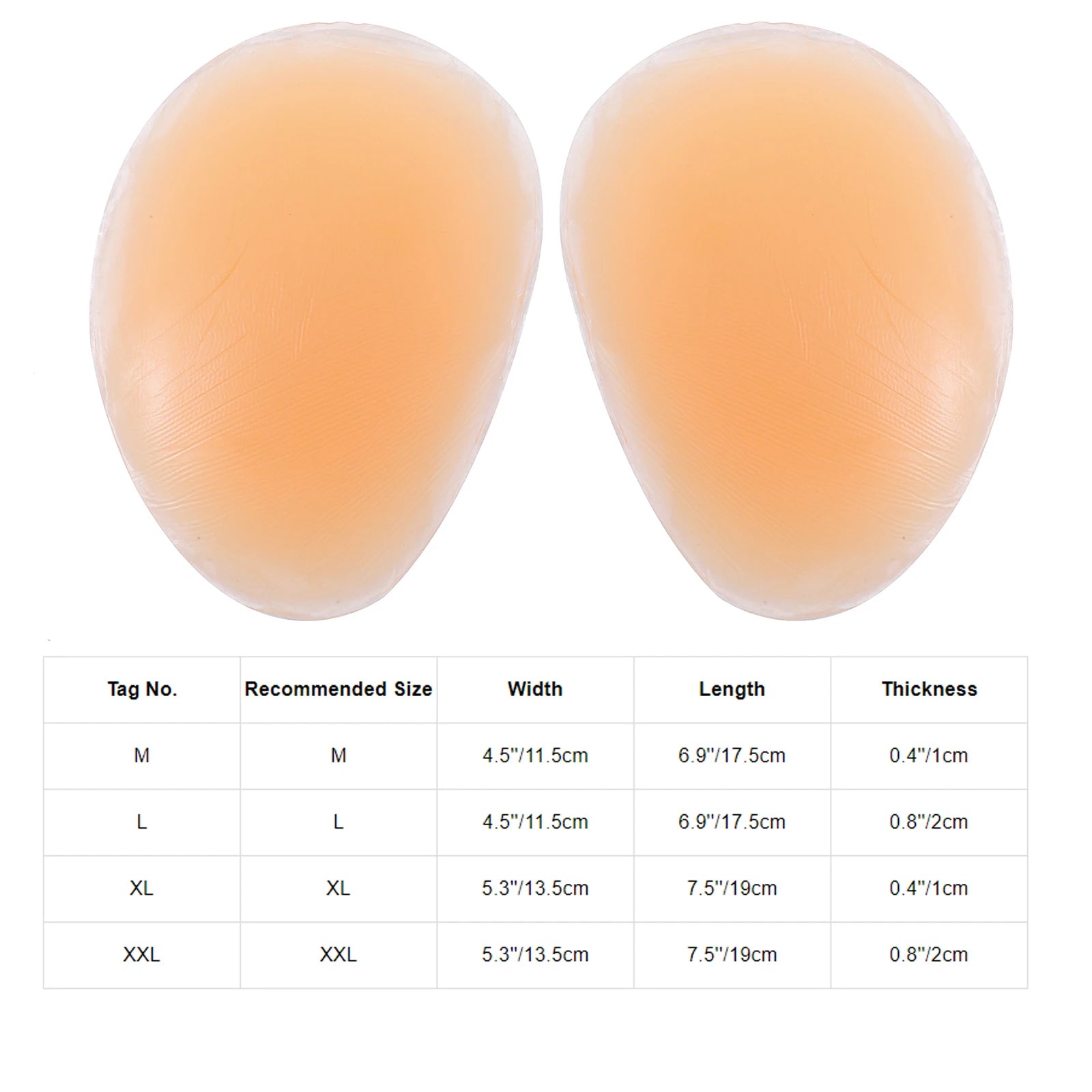 Silicone Butt Pads | Removable Hip Enhancer Inserts