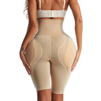 Hip & Butt Enhancer Padded Shapewear Shorts — High Waist Butt Lifter | Skin & Black