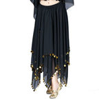 Belly Dance Chiffon Skirt | Sequin Trim | 11 Colors