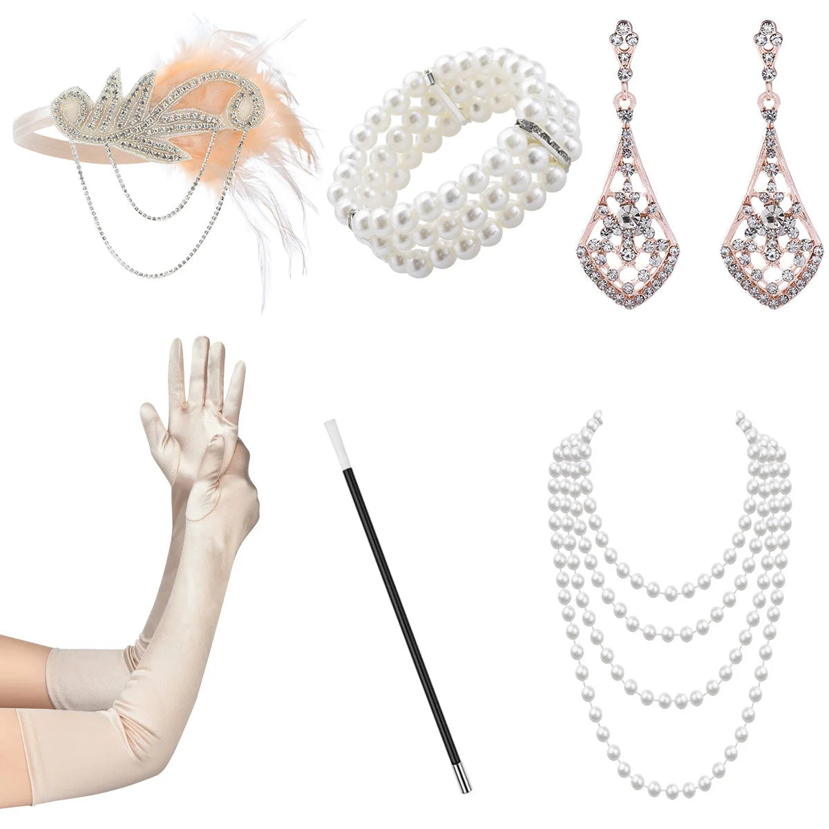 Flapper Accessories | 1920s Costume Set