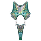 Men's Metallic Cutout Bodysuit Monokini | 2 Colors