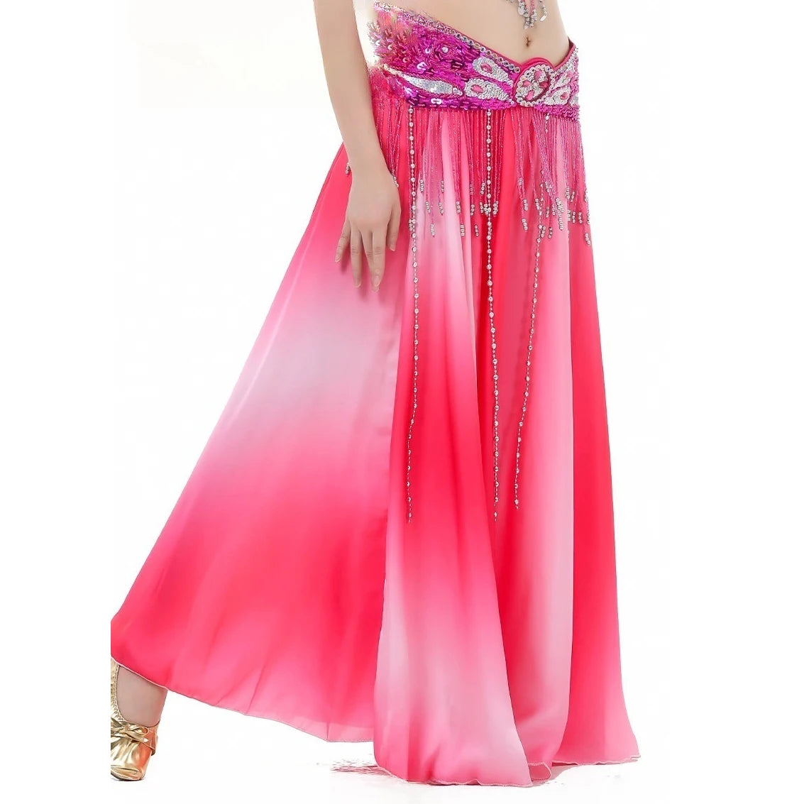 Belly Dance Chiffon Skirt | Gradient Color Full Circle
