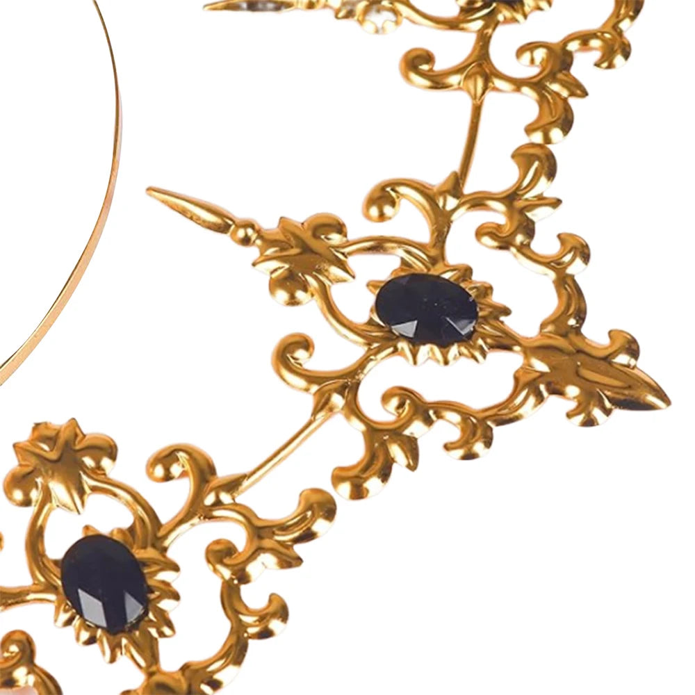 Regal Spiked Rhinestone Halo Headpiece