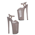 26cm Open Toe Platform Pole Dance Sandals - 10 Inch High Heels