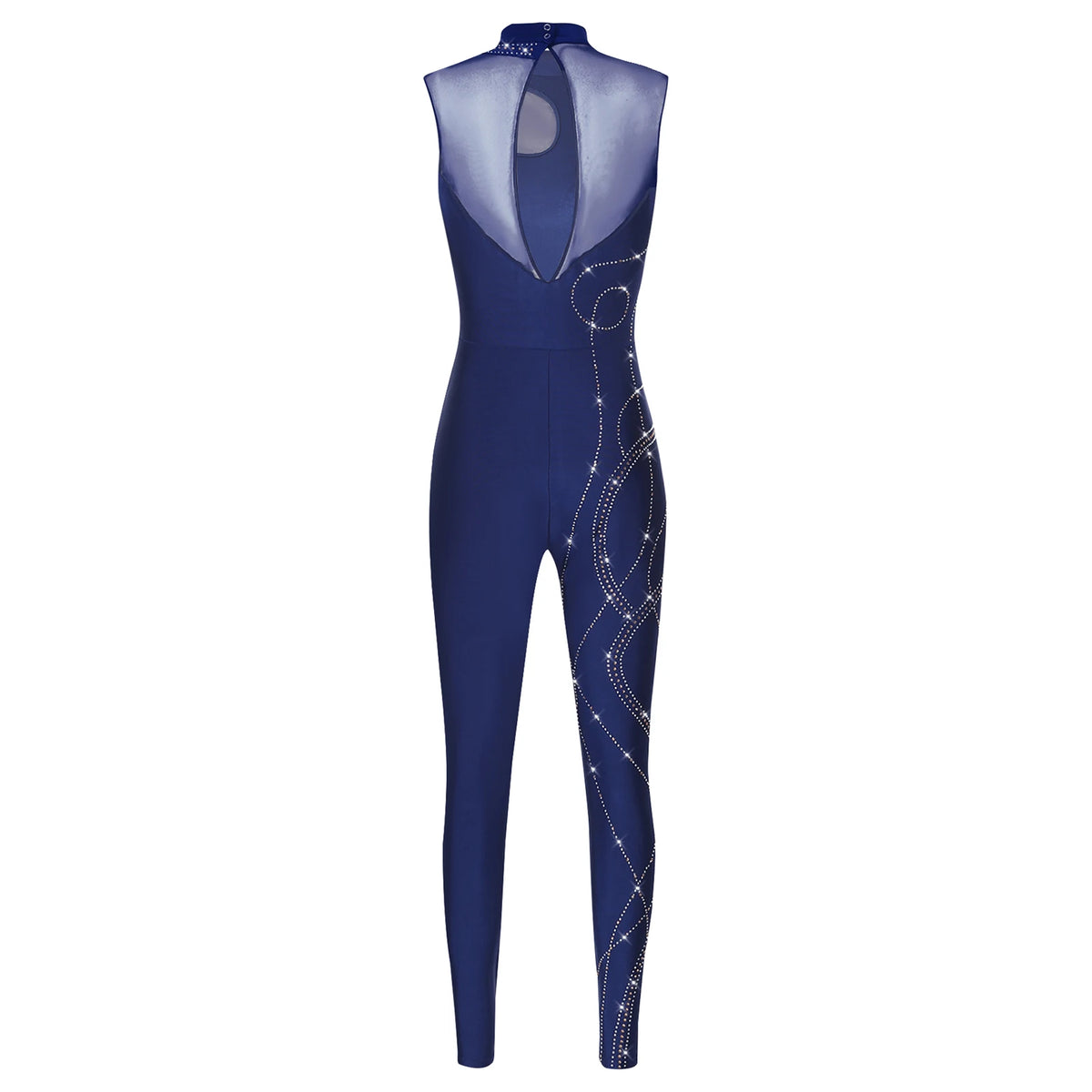 Rhinestone Unitard | Mesh Panels | Stage Ready