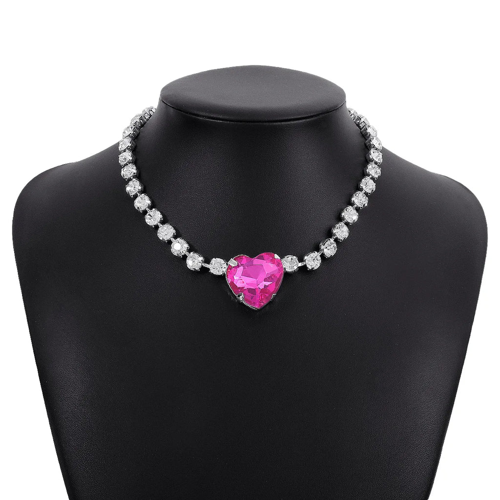 Rhinestone Choker | Crystal Heart