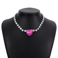 Rhinestone Choker | Crystal Heart