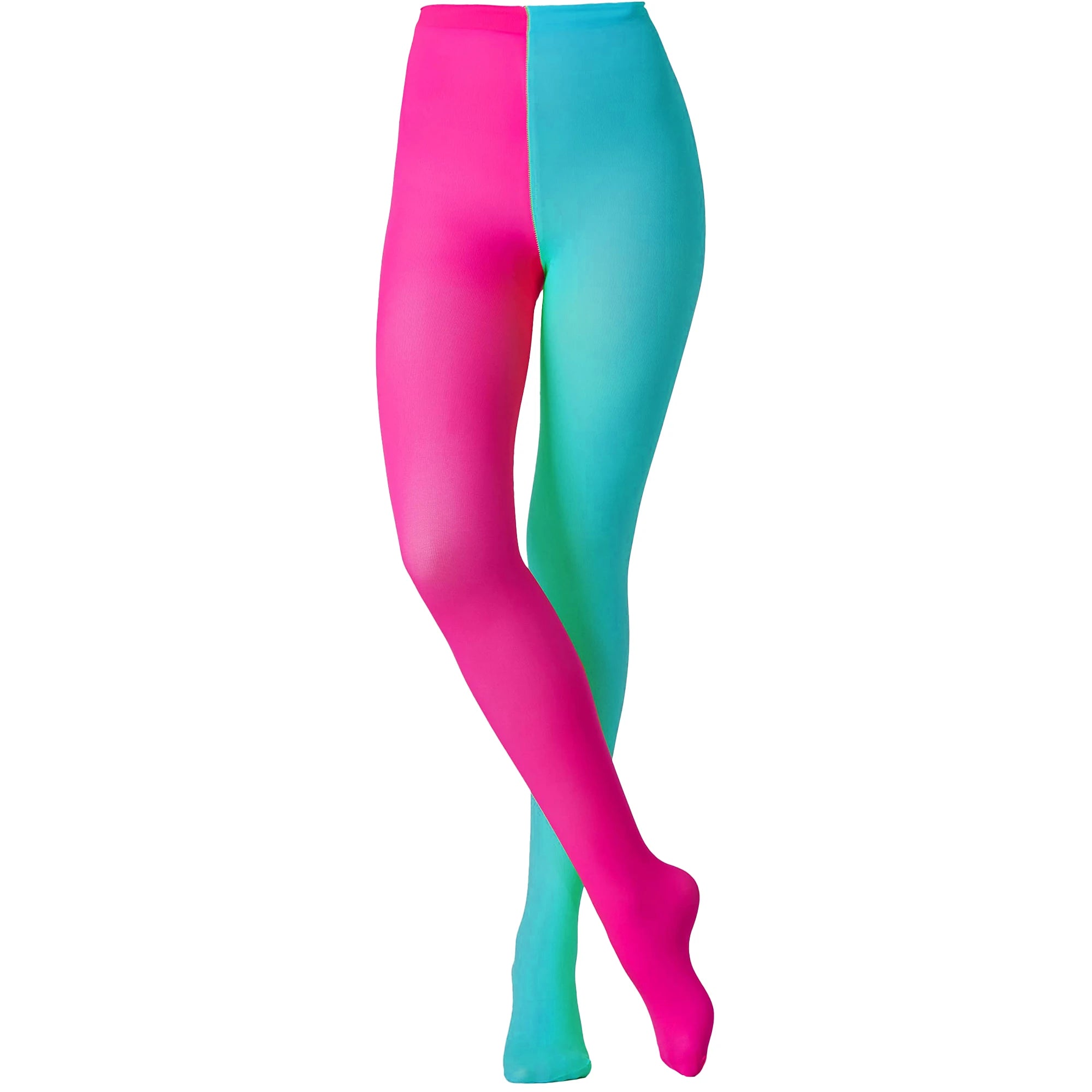 Two-Tone Colorblock Tights | Dopamine Colors | 27 Combos