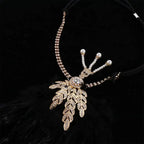 1920s Gatsby Feather Headband | Rhinestone & Pearl | 6 Styles