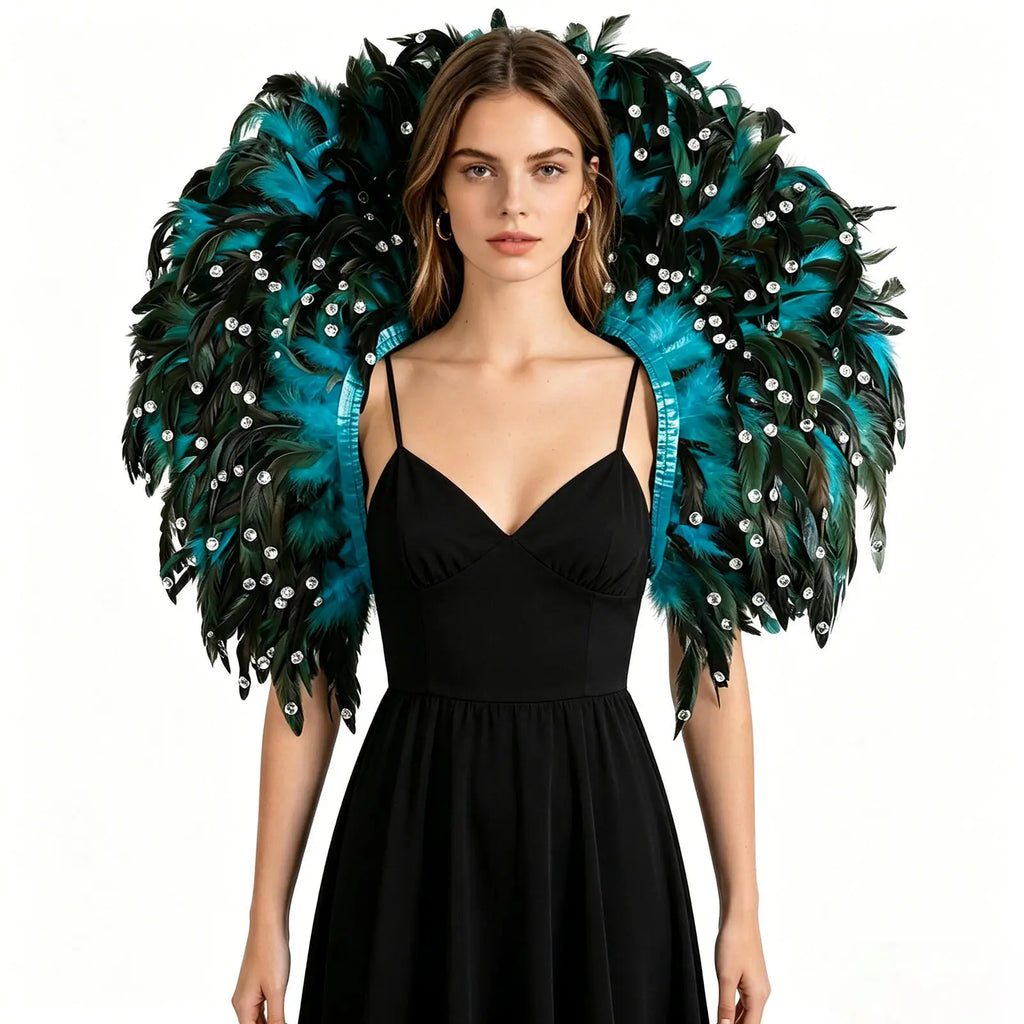 Oversized Feather Shoulder Wrap | Carnival & Stage | 29 Colours