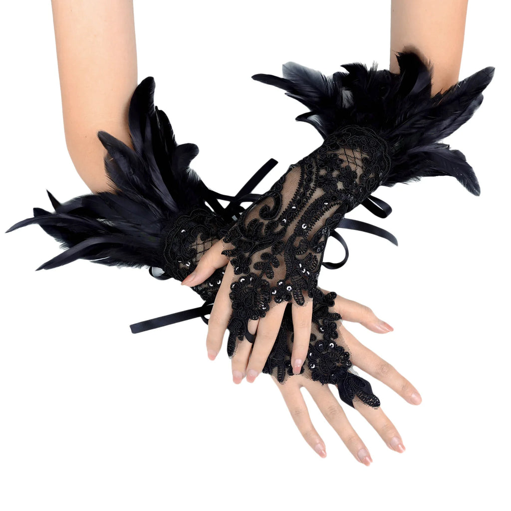 Feather Wrist Cuffs | Stage Accessory