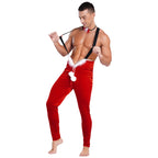 Men's Christmas Jumpsuit | Velvet & Pom-Poms