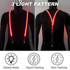 LED Light-Up Suspenders & Neon Bow Ties | Glow Party Accessories | 14 Styles