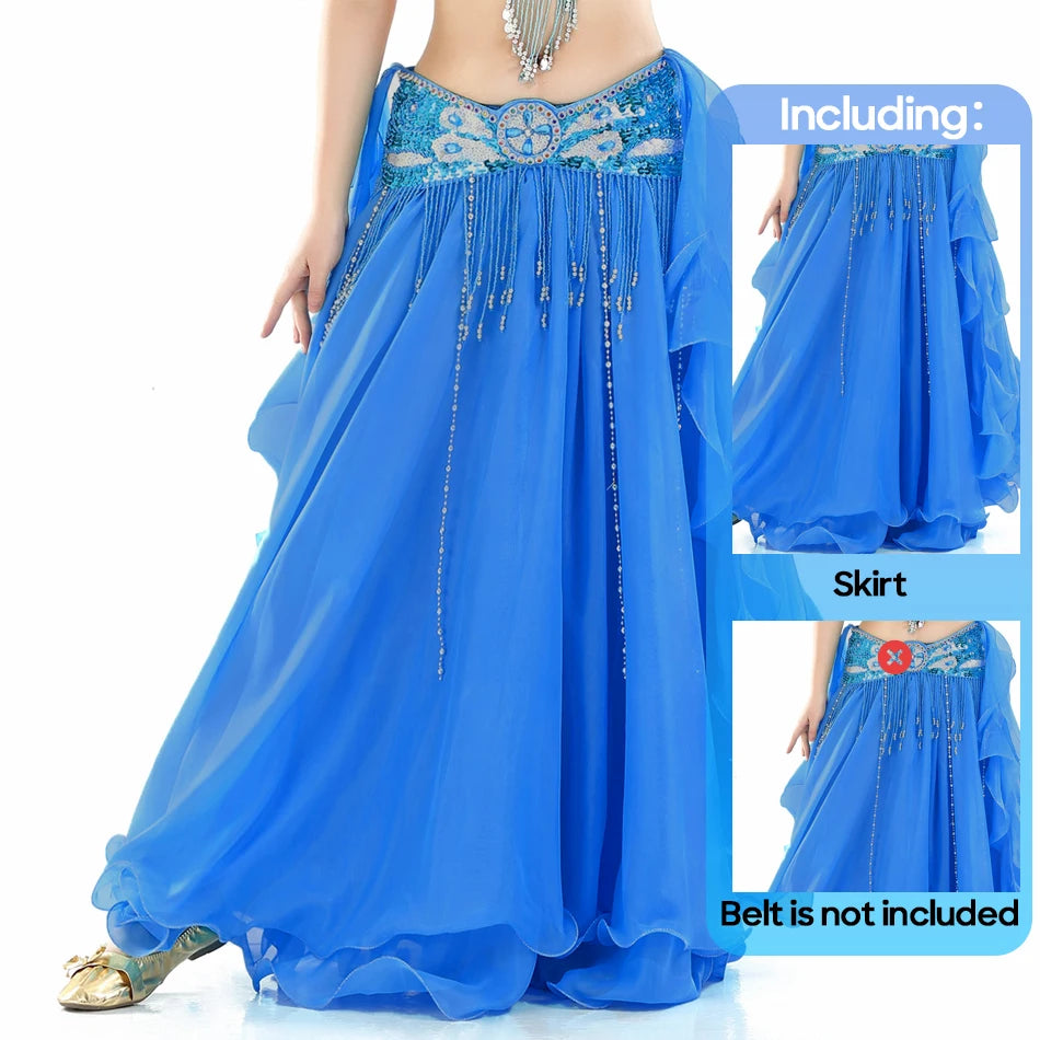Belly Dance Skirt | Chiffon Double Slit