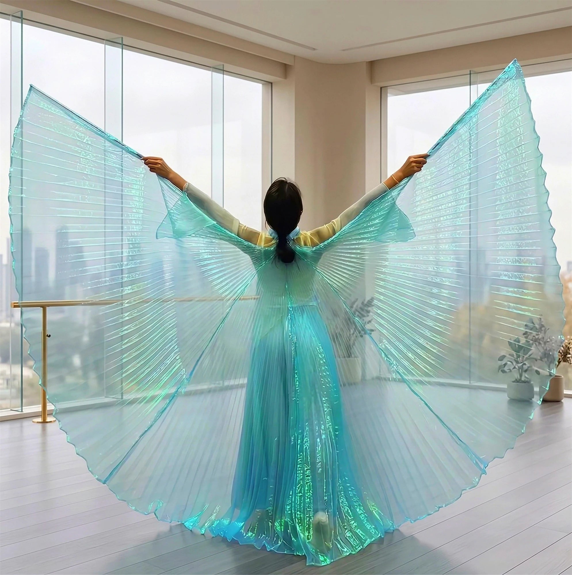 Belly Dance Isis Wings | Iridescent | Split & Solid