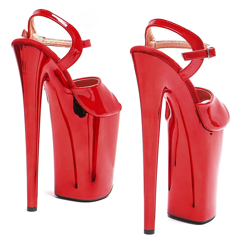 23cm Open Toe Platform Pole Dance Sandals - 9 Inch High Heels