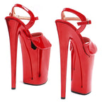 23cm Open Toe Platform Pole Dance Sandals - 9 Inch High Heels