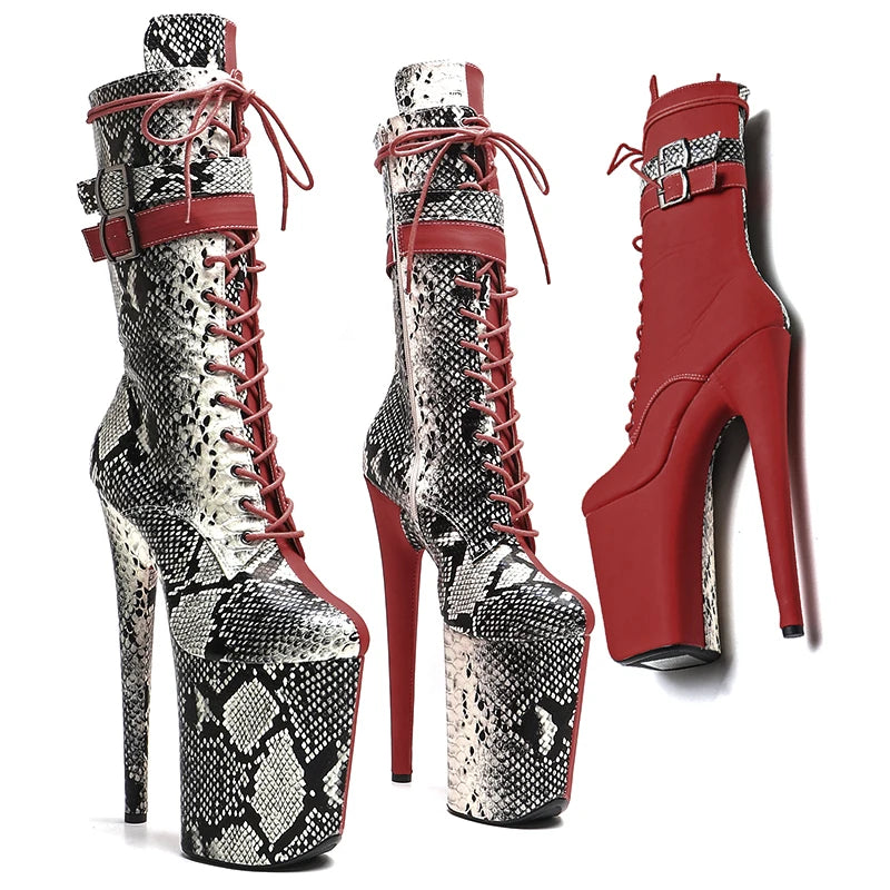9-Inch Snake & Matte Ankle Boots