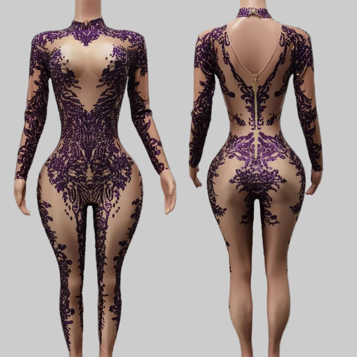 Sparkly Rhinestone Bodysuit - Performance Dancewear