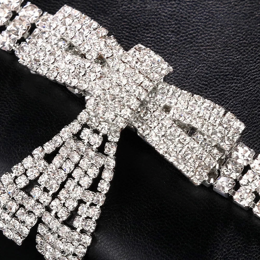 Rhinestone Choker | Bow Pendant